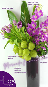 Tulipanes Morados y Orquídeas Lila !